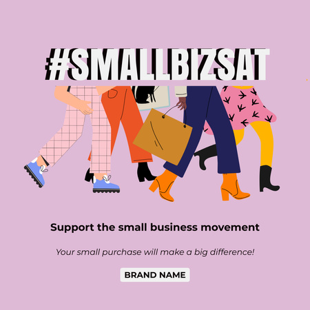 Plantilla de diseño de Support for Small Business Movement Instagram 