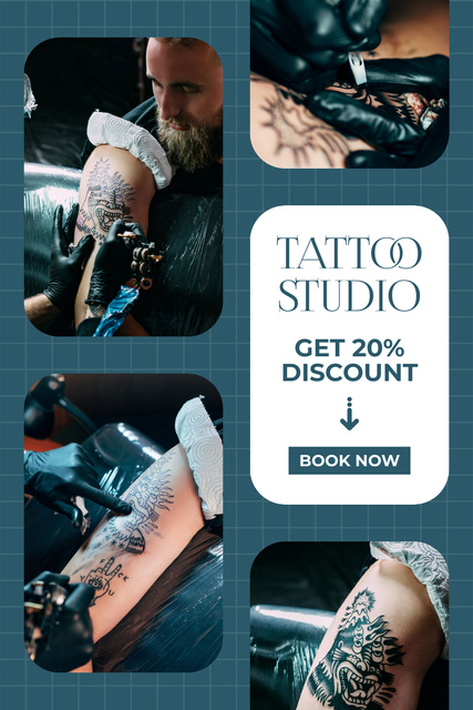 Professional Master Tattoo Studio With Discount Pinterest – шаблон для дизайна