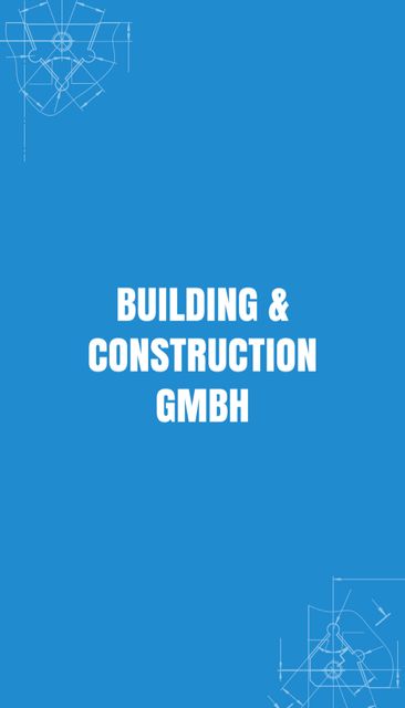 Template di design Building and Construction Services Offer on Blue Business Card US Vertical