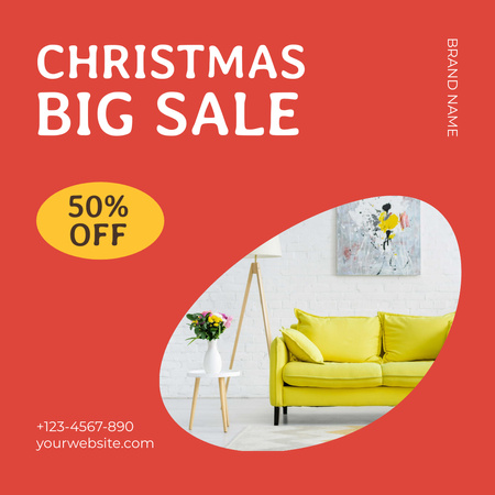 Christmas Big Sale Animated Post Design Template