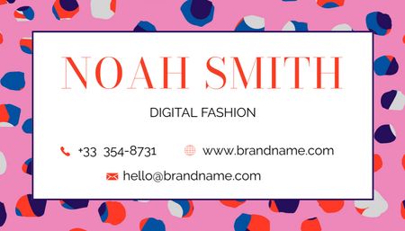 Digital Fashion Artist Business Card US Design Template