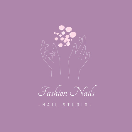 Fashion Manicure Services Offering Logo Design Template