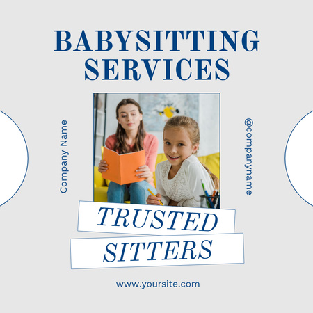 Platilla de diseño Services of Company for Selection of Best Babysitters Instagram