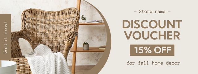 Designvorlage Home Interior Decor Voucher für Coupon