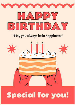 Special Birthday Greeting for You Flayer – шаблон для дизайна