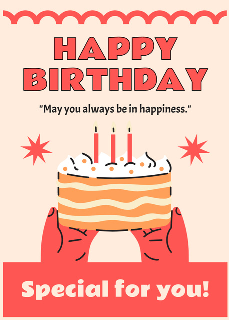 Designvorlage Special Birthday Greeting for You für Flayer