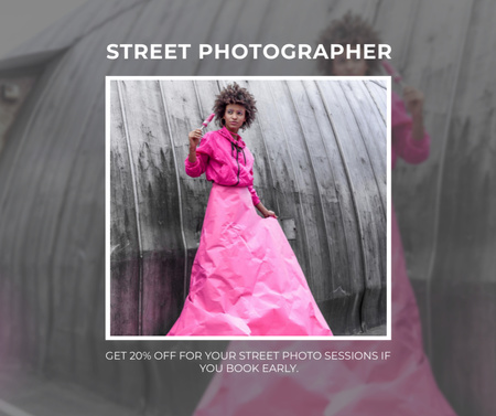 Street Photo Session Offer Facebook tervezősablon