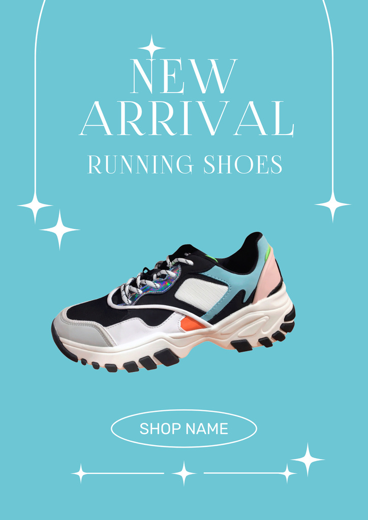 Ontwerpsjabloon van Poster van New Arrivals of Women’s Running Shoes