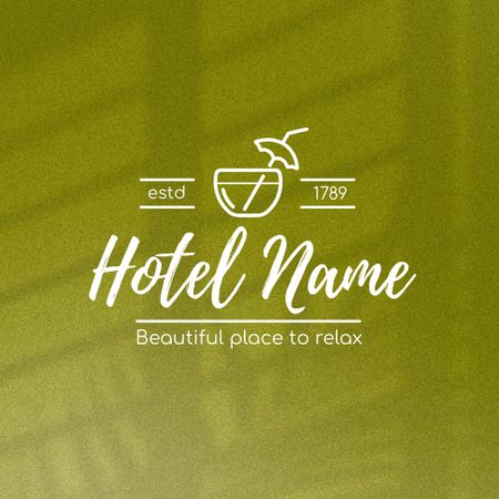 Luxury Hotel Ad on Gradient Animated Logo Design Template