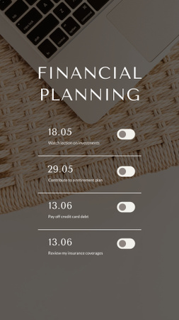Ontwerpsjabloon van Instagram Story van Finance Planning schedule