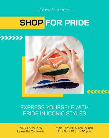 LGBT Shop Ad Poster 22x28in Tasarım Şablonu