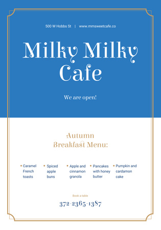 White milk wave Poster 28x40in Design Template