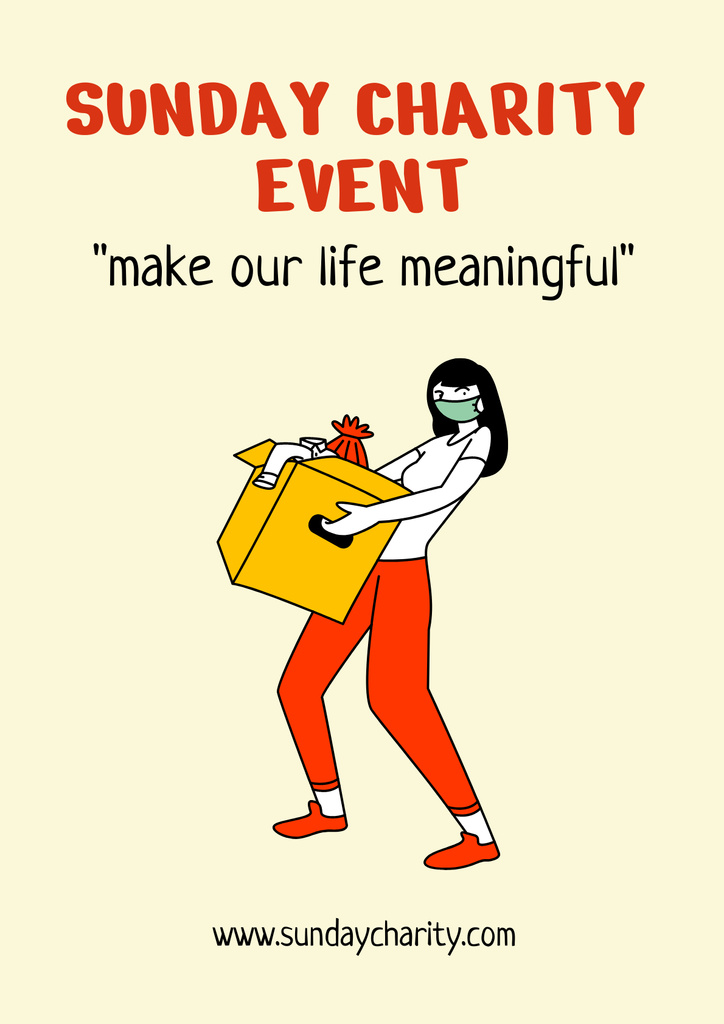 Saturday Charity Event Announcement Poster – шаблон для дизайна