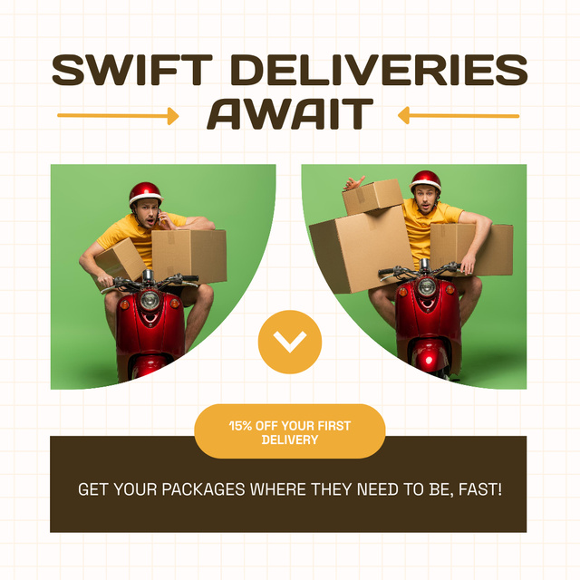 Plantilla de diseño de Swift Delivery Services Instagram 