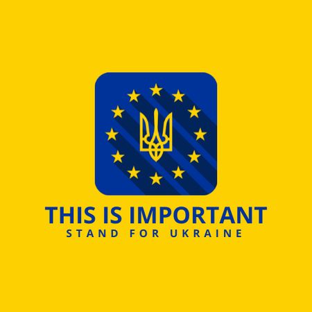 This is important Stand for Ukraine Logo Design Template