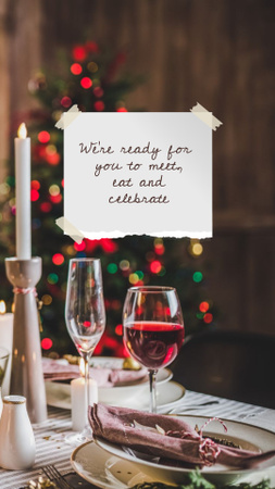 Designvorlage Christmas Festive Table für Instagram Story