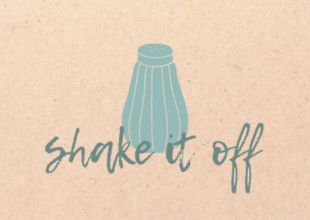 Platilla de diseño Funny Phrase with Salt Shaker Card
