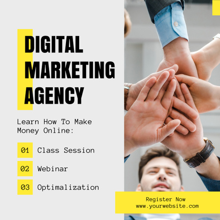 Designvorlage Webinar der Agentur für digitales Marketing für LinkedIn post