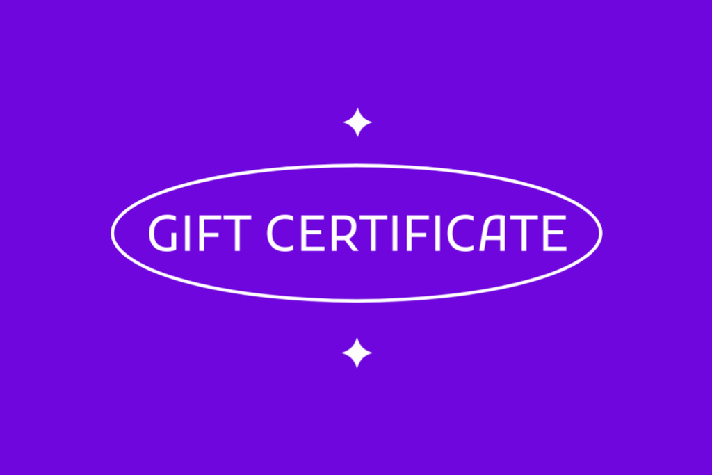 Designvorlage Simple Purple Discount Voucher für Gift Certificate