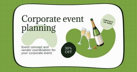Great Offer Discounts on Corporate Event Planning Facebook AD Design Template