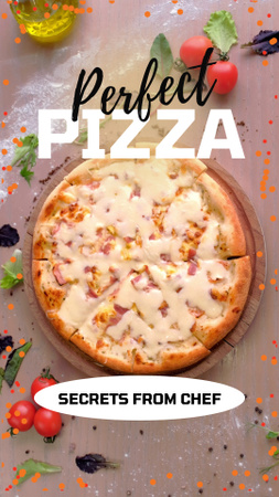 Juustoinen pizza ruoanlaitto kokin temppuilla TikTok Video Design Template