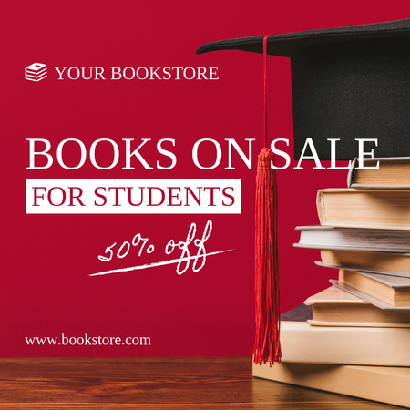 Books For Students On Sale Instagram Design Template