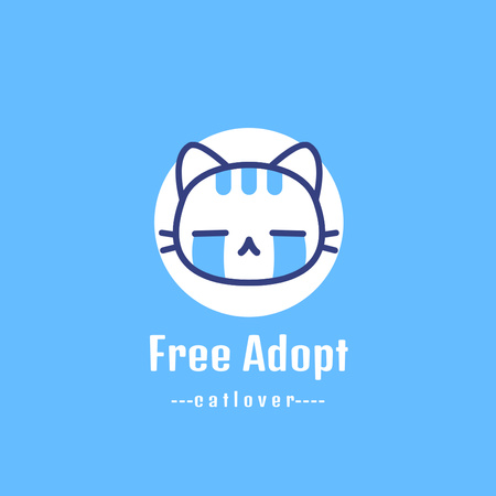 Ontwerpsjabloon van Logo van Logo van gratis huisdieradoptieservice