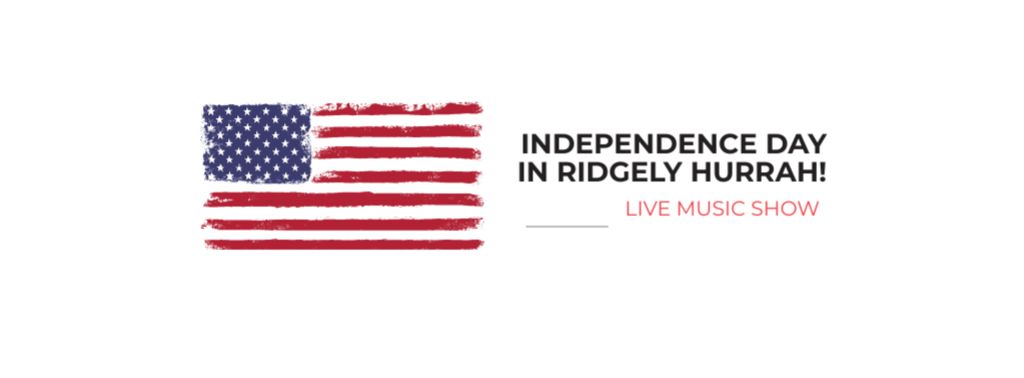 Modèle de visuel Independence USA Day Celebration Announcement - Facebook cover