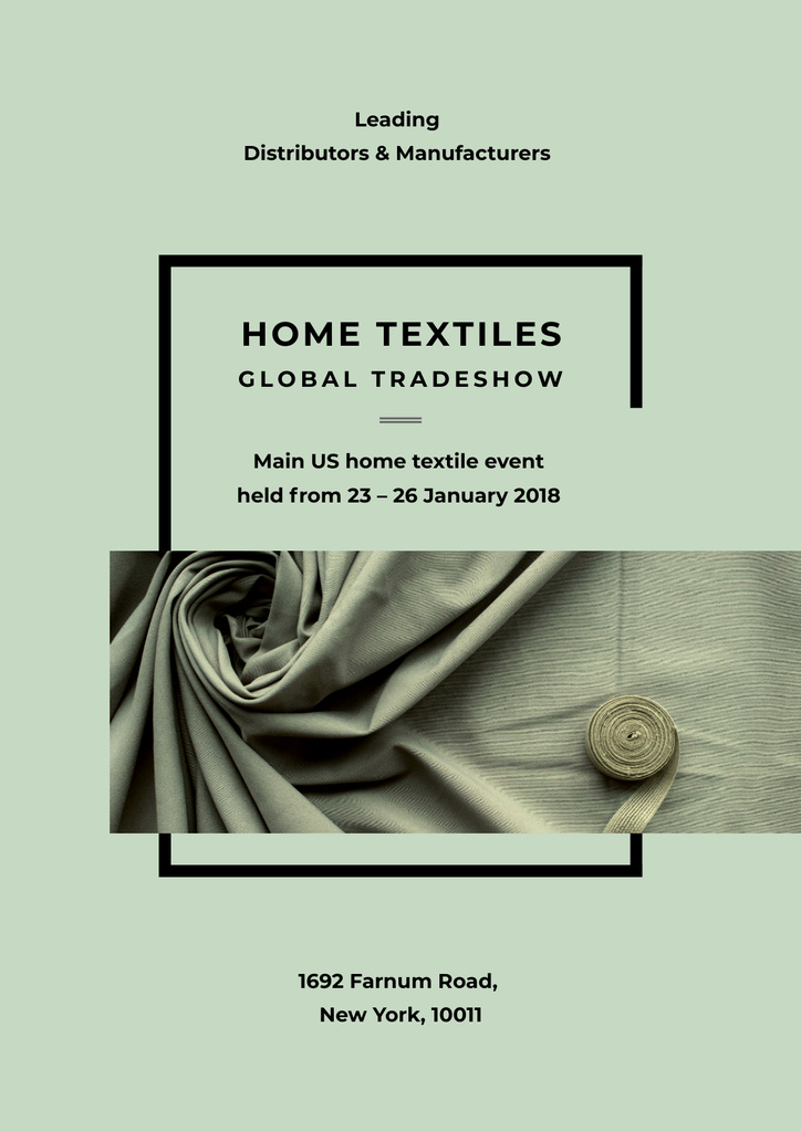 Home Textiles Event Announcement Poster Šablona návrhu
