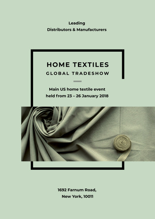 Home Textiles Event Announcement Poster Design Template