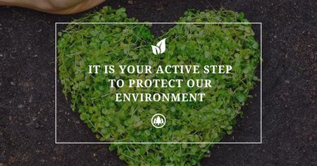 Citation about protect environment Facebook AD Modelo de Design