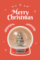 Christmas Greetings with Glass Snowball