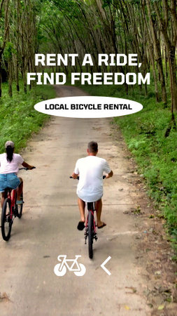 Modèle de visuel Service local de location de vélos avec slogan - TikTok Video