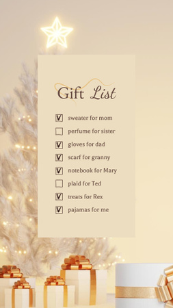 ünnepi ajándékok a karácsonyfa alatt Instagram Story tervezősablon
