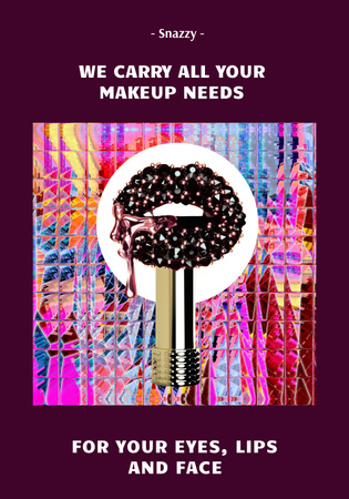 Platilla de diseño Beauty Ad on Psychedelic Pattern Poster 28x40in
