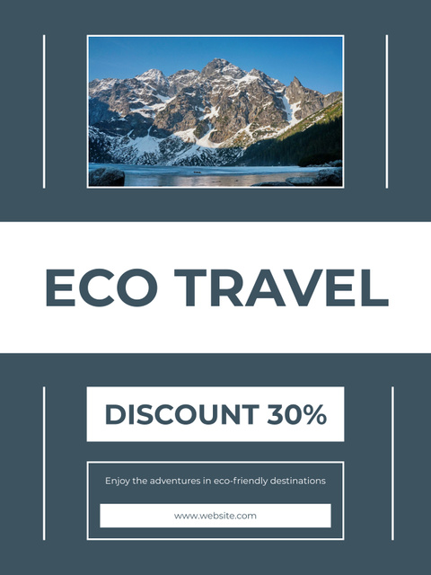 Eco Travel Offer Discount Poster US Tasarım Şablonu