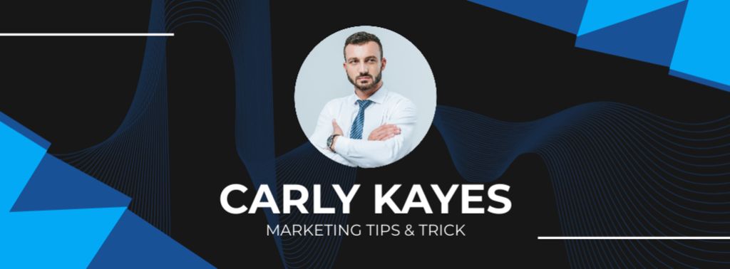 Marketing Tips & Tricks Facebook coverデザインテンプレート