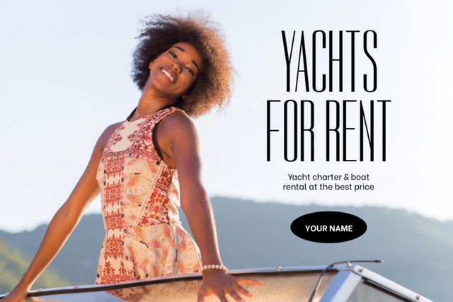 Template di design Yachts for Rents Ad Flyer 4x6in Horizontal