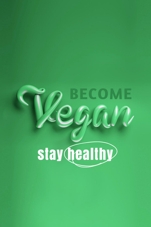 Vegan Lifestyle Motivation Pinterest Design Template