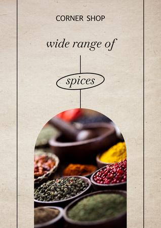 Spices Shop Ad Poster A3 – шаблон для дизайну