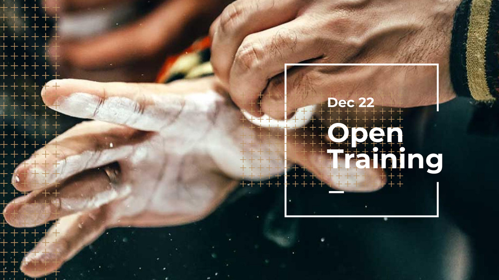 Designvorlage Open Training Event Announcement für FB event cover