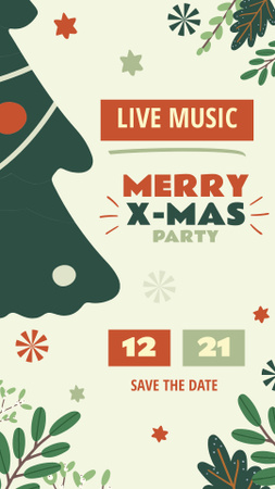 Designvorlage Christmas Party Invitation für Instagram Story