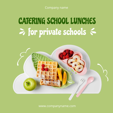 School Food Ad Instagram tervezősablon