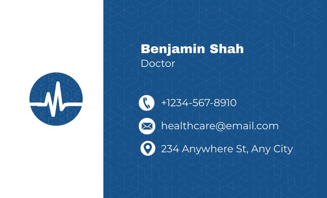 Designvorlage Services of Different Medical Professionals für Business Card 91x55mm