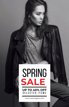 Women's Spring Clothing Discount Flyer 5.5x8.5inデザインテンプレート