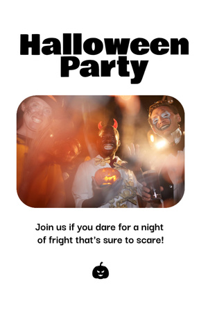 Creepy Costumes For Halloween's Party In White Flyer 4x6in Design Template