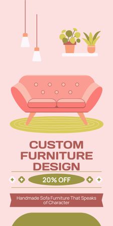 Plantilla de diseño de Muebles de diseño personalizados con buen descuento Graphic 
