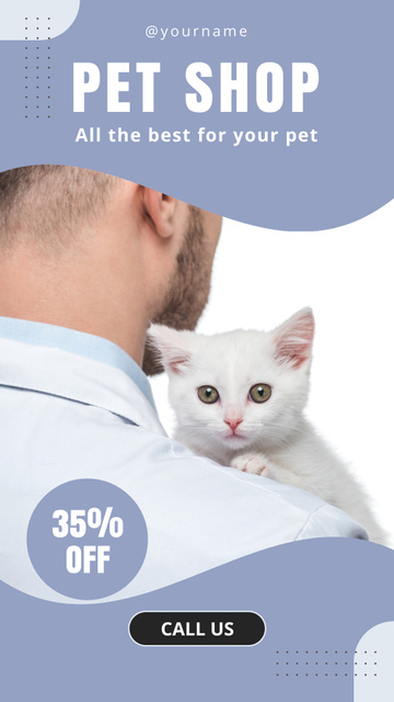 Best Pet Shop Options For Kitten At Reduced Price Instagram Story Modelo de Design