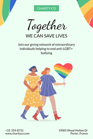 LGBT Community Invitation Pinterest Design Template