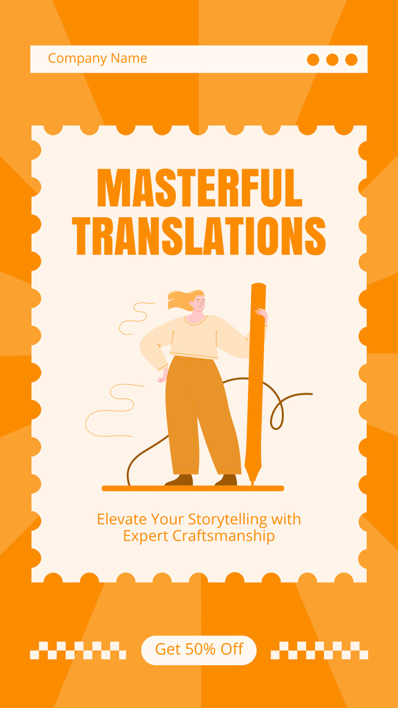 Affordable Translation Service From Experts Offer Instagram Story – шаблон для дизайну